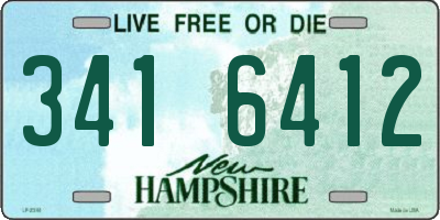 NH license plate 3416412