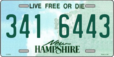 NH license plate 3416443