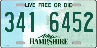 NH license plate 3416452
