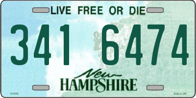 NH license plate 3416474