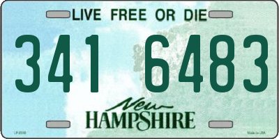 NH license plate 3416483