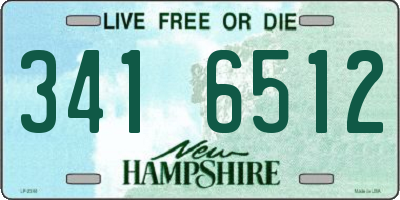 NH license plate 3416512