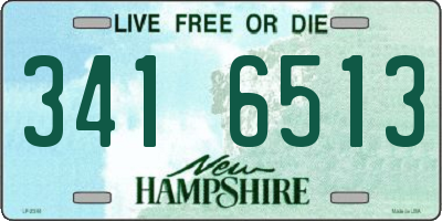 NH license plate 3416513