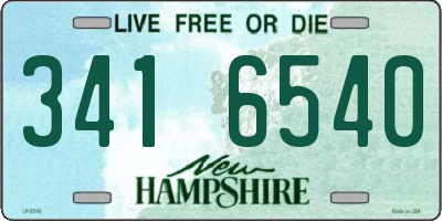 NH license plate 3416540