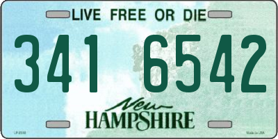 NH license plate 3416542