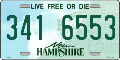 NH license plate 3416553
