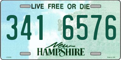 NH license plate 3416576