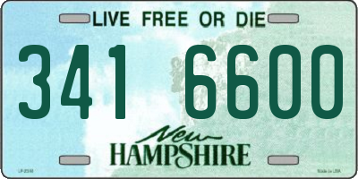 NH license plate 3416600