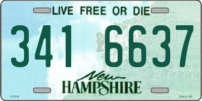 NH license plate 3416637