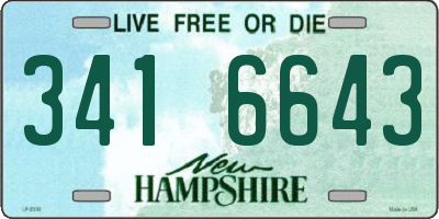 NH license plate 3416643