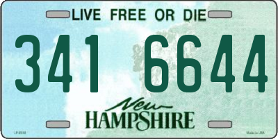 NH license plate 3416644