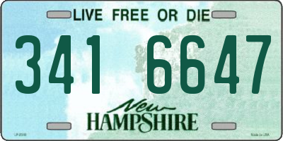 NH license plate 3416647