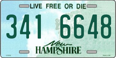 NH license plate 3416648