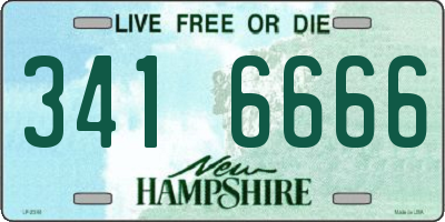 NH license plate 3416666