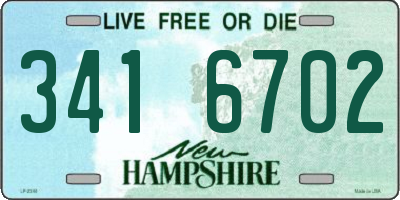 NH license plate 3416702