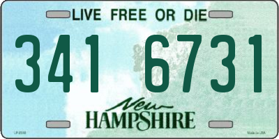 NH license plate 3416731