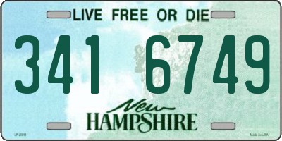 NH license plate 3416749