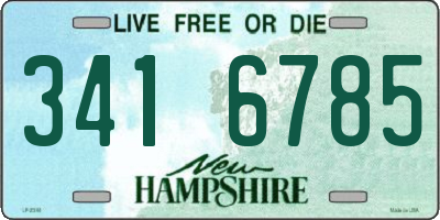 NH license plate 3416785