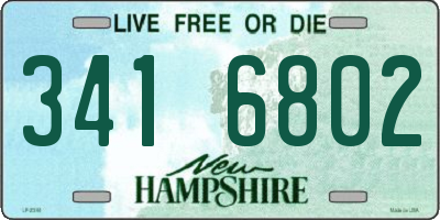 NH license plate 3416802