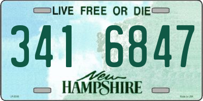 NH license plate 3416847