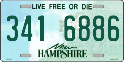 NH license plate 3416886