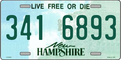 NH license plate 3416893