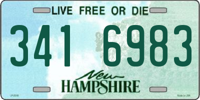 NH license plate 3416983