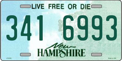NH license plate 3416993