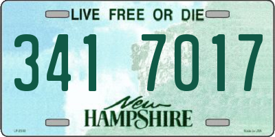 NH license plate 3417017