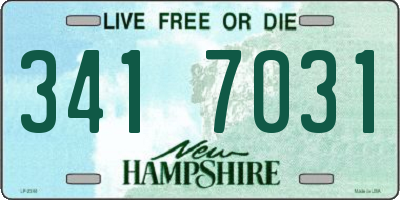 NH license plate 3417031