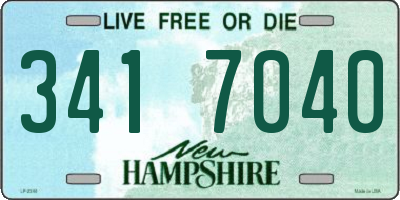 NH license plate 3417040