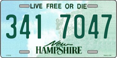 NH license plate 3417047