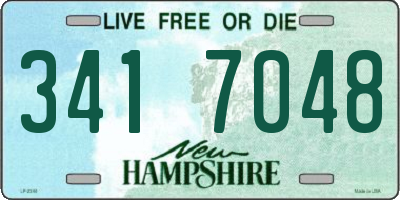 NH license plate 3417048