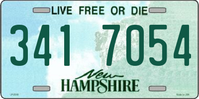NH license plate 3417054