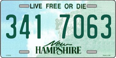 NH license plate 3417063