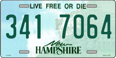 NH license plate 3417064
