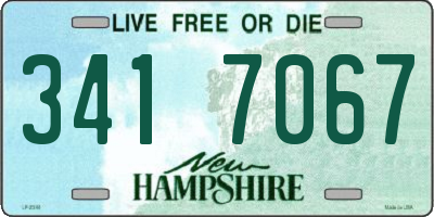 NH license plate 3417067