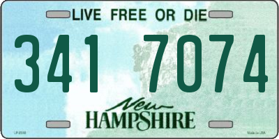 NH license plate 3417074