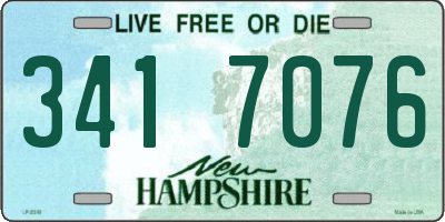 NH license plate 3417076