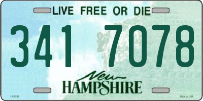 NH license plate 3417078