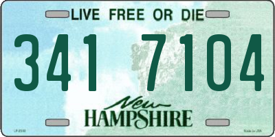 NH license plate 3417104