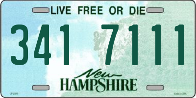 NH license plate 3417111