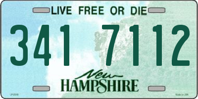 NH license plate 3417112