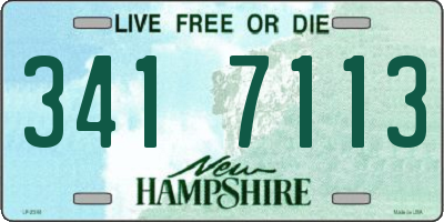 NH license plate 3417113