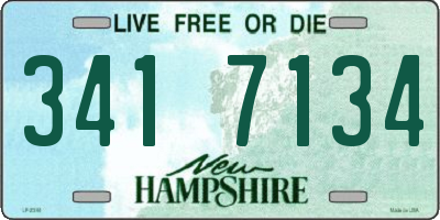 NH license plate 3417134