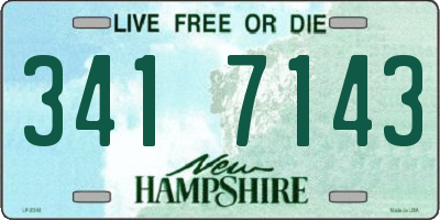 NH license plate 3417143