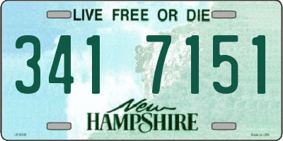 NH license plate 3417151