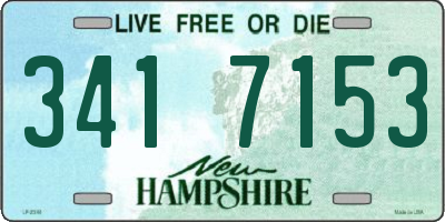NH license plate 3417153