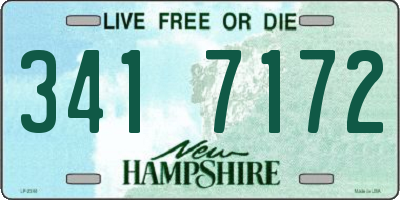 NH license plate 3417172