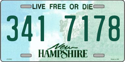 NH license plate 3417178